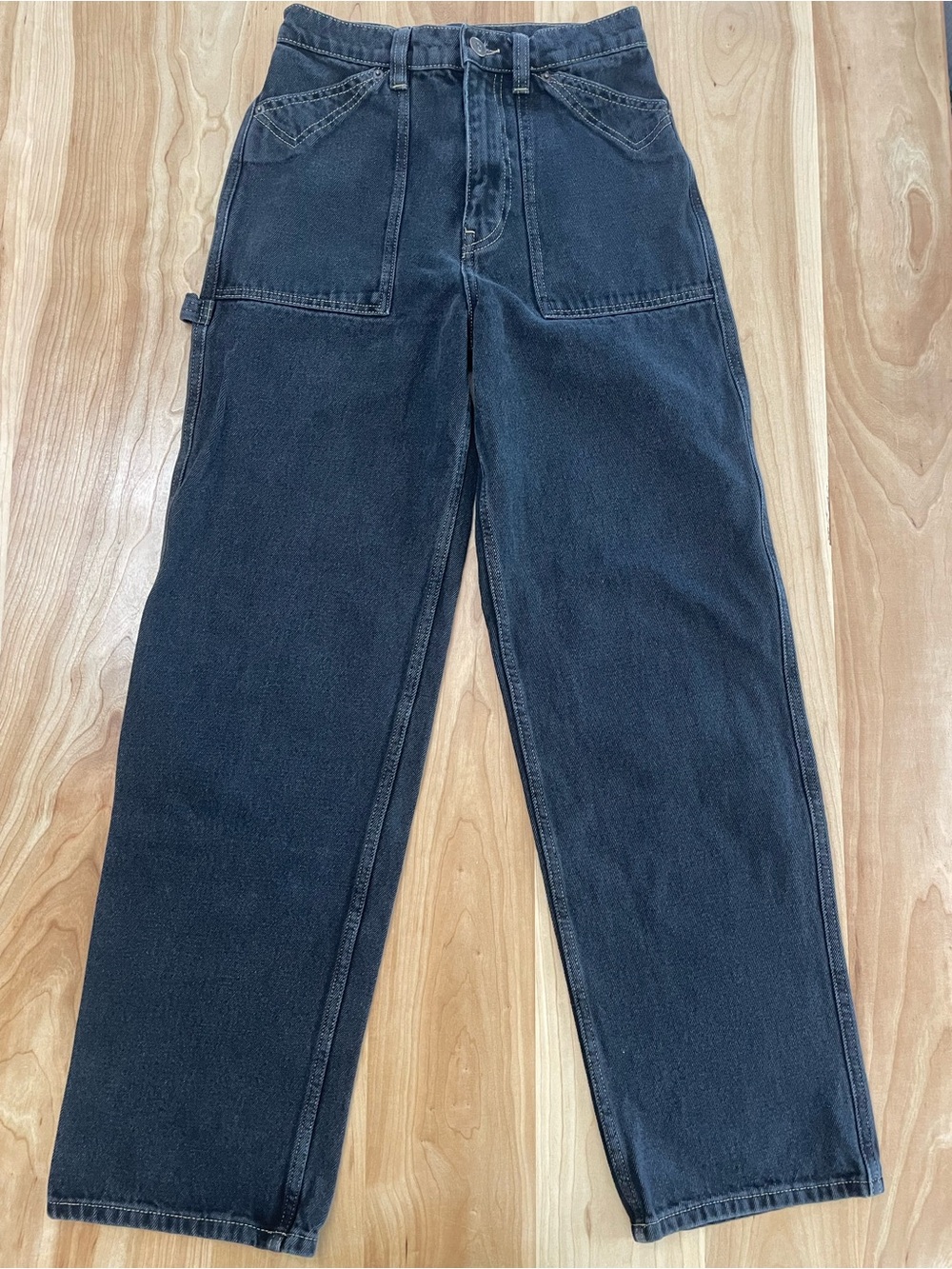 BDG Urban Outfitters High Waist Straight Leg Black Jeans Size 27